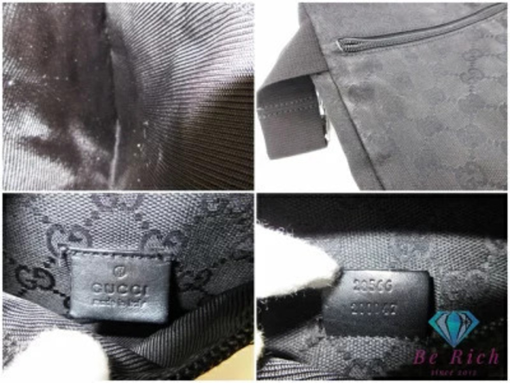 Gucci Waist Bag GG Black Pouch Clutch Body Belt - Picture 7 of 7